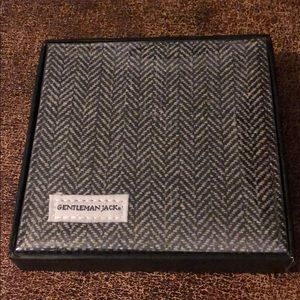 4 New GENTLEMAN JACK Daniels Bar Coaster Set
